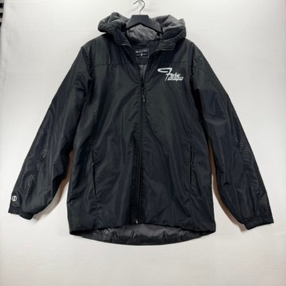 Holloway Fury Platinum Men's M Black Hooded Insulated Team Jacket